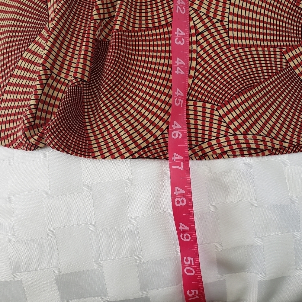 BCBG MaxAzia Surplice V -Neck Tank Brown Geometric Print Women's Dress Size S - Picture 7 of 8